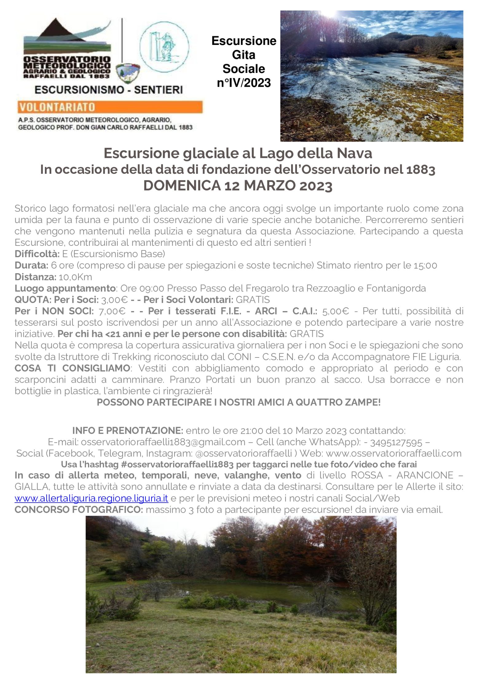 Escursione glaciale al Lago della Nava